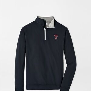 Black Texas Tech Peter Millar Quarter Zip